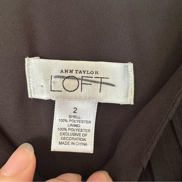 Loft Little Black Dress Women Size 2 Classic Pleated Spaghetti Strap Flowy Flare - Picture 8 of 10